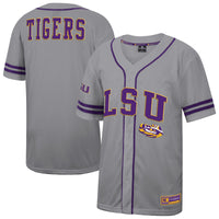 LSU Tigers Baseball Jersey, Gray Sportswear Jersey Shirt, Lightweight Breathable Athletic Jersey, Casual Gift for Men