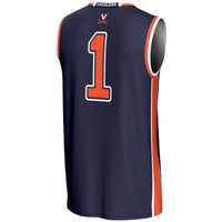 Virginia Cavaliers Basketball Jersey, Navy Lightweight Sportswear Jersey Shirt, Sleeveless Athletic Tank Jersey, Casual Gift for Men
