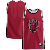 Central Washington Wildcats Basketball Jersey, Crimson Lightweight Sportswear Jersey Shirt, Sleeveless Athletic Tank Jersey, Casual Gift for Men