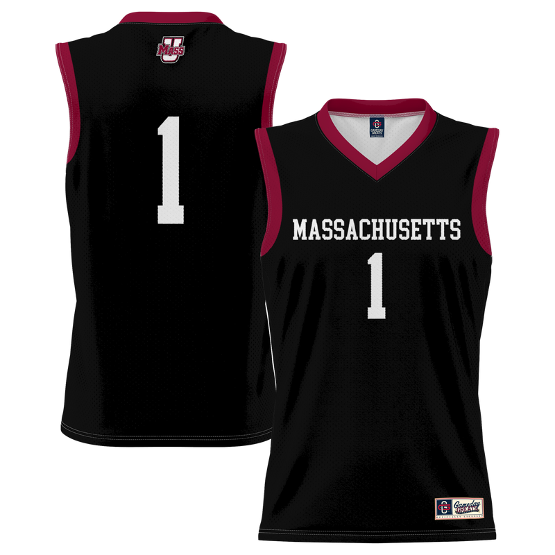UMass Minutemen Basketball Jersey, Black Lightweight Sportswear Jersey Shirt, Sleeveless Athletic Tank Jersey, Casual Gift for Men