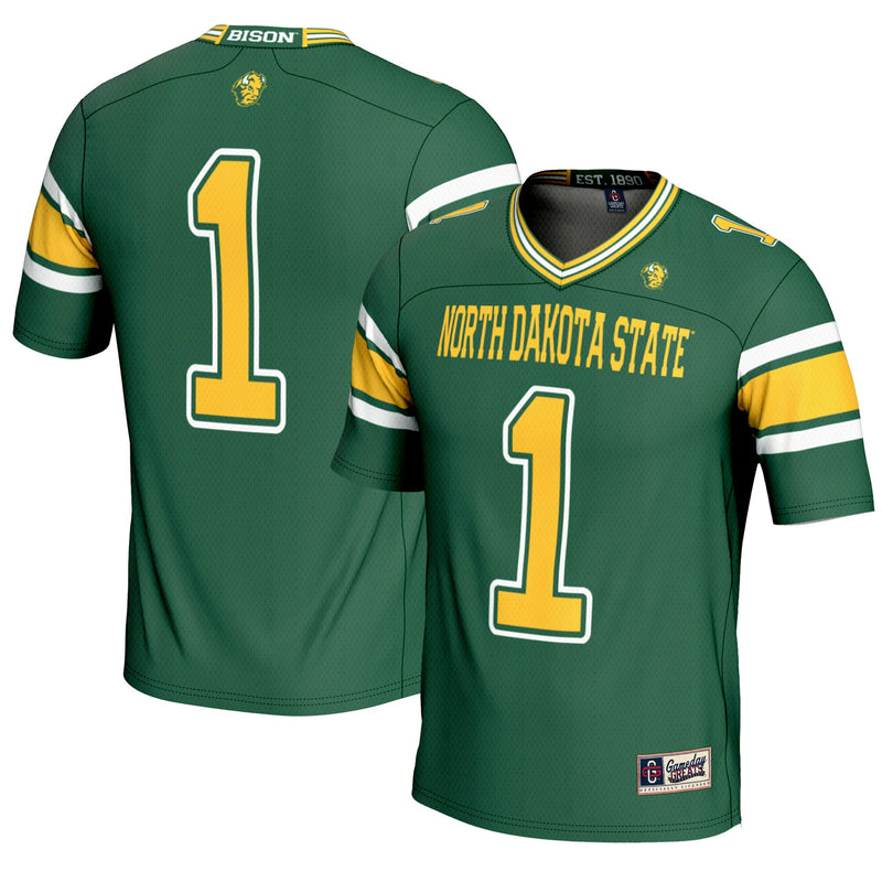 NDSU Bison Football Jersey, Green Sportswear Jersey Shirt, Lightweight Breathable Athletic Jersey, Casual Gift for Men, Style 5234331
