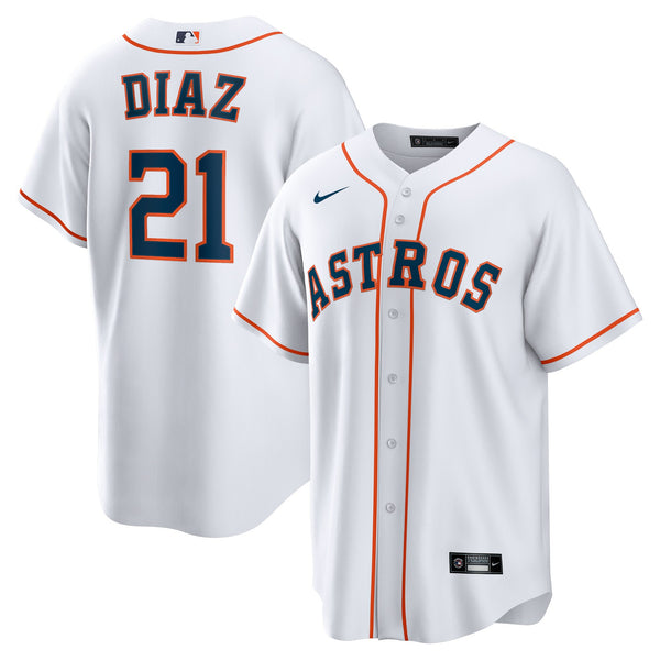 Houston Astros Yainer Diaz White Home Replica Jersey