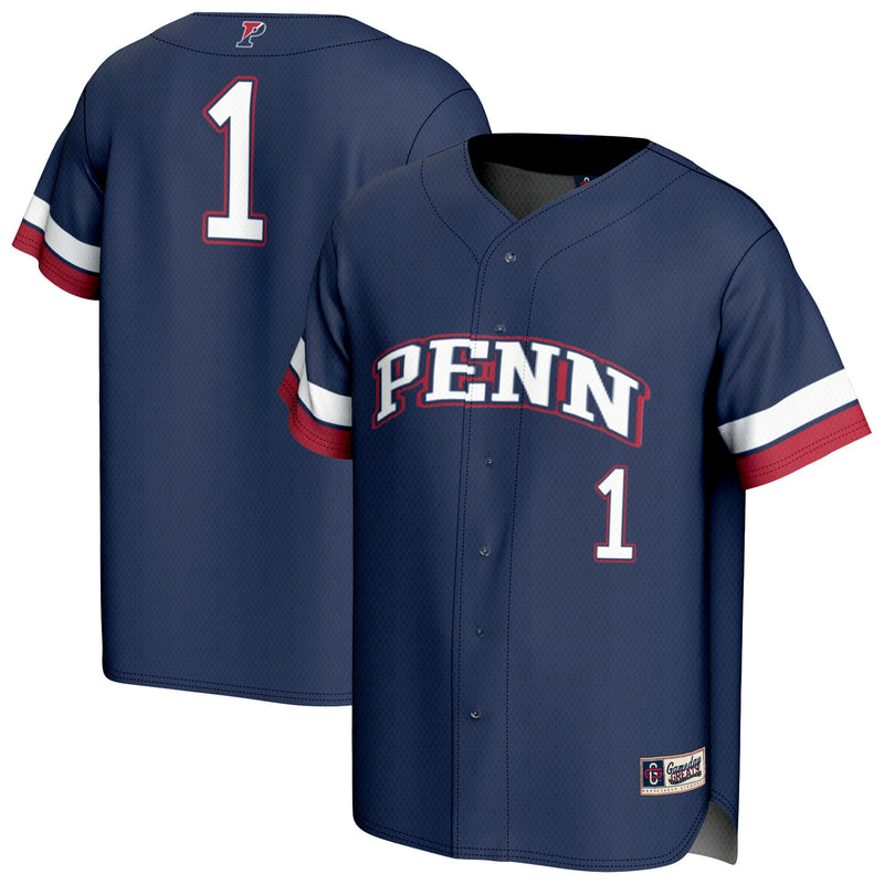 Pennsylvania Quakers Baseball Jersey, Navy Fashion Sportswear Jersey Shirt, Lightweight Breathable Athletic Jersey, Casual Gift for Men