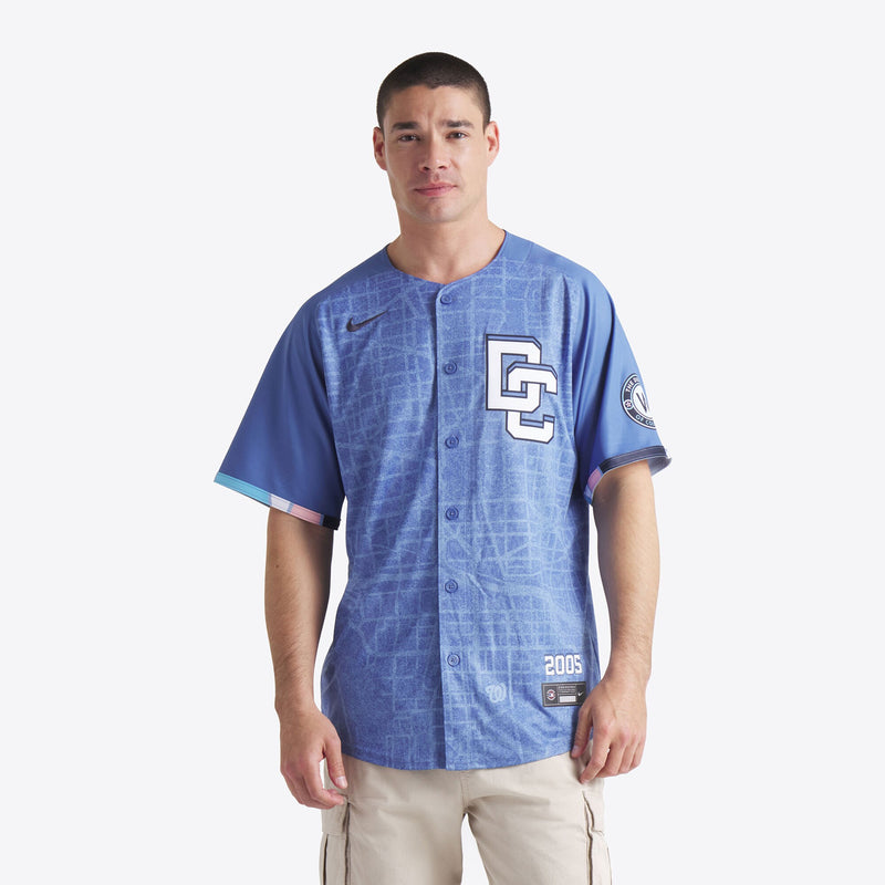 Washington Nationals Baseball Jersey, Blue Limited Sportswear Jersey Shirt, Lightweight Breathable Athletic Jersey, Casual Gift for Men
