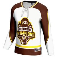 Western Michigan Broncos Hockey Jersey, White Fashion Sportswear Jersey Shirt, Long Sleeve Hockey Sweater Jersey, Casual Gift for Men
