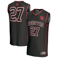 Houston Cougars Basketball Jersey, Black Fashion Lightweight Sportswear Jersey Shirt, Sleeveless Athletic Tank Jersey, Casual Gift for Men