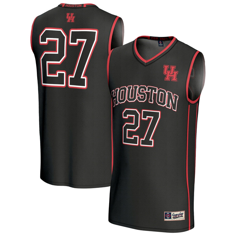 Houston Cougars Basketball Jersey, Black Fashion Lightweight Sportswear Jersey Shirt, Sleeveless Athletic Tank Jersey, Casual Gift for Men