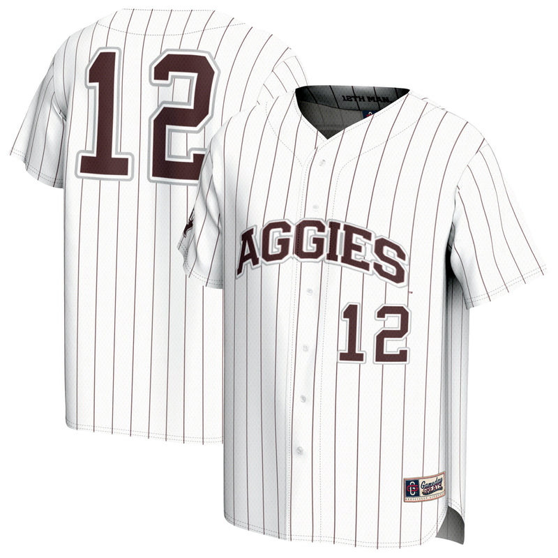 Texas A&M Aggies Baseball Jersey, White Sportswear Jersey Shirt, Lightweight Breathable Athletic Jersey, Casual Gift for Men, Style 203392829