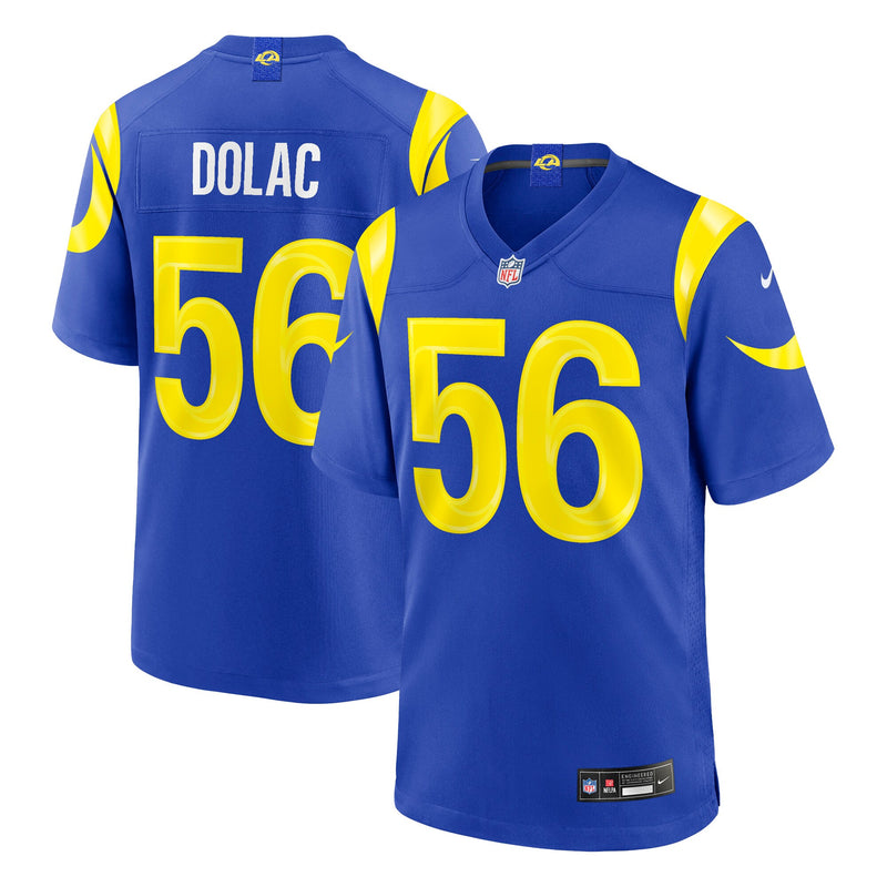 Shaun Dolac Los Angeles Rams Football Jersey, Royal Game Sportswear Jersey Shirt, Lightweight Breathable Athletic Jersey, Casual Gift for Men