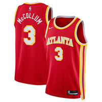 CJ McCollum Atlanta Hawks Basketball Jersey, Red Swingman Sportswear Jersey Shirt, Sleeveless Athletic Tank Jersey, Casual Gift for Men