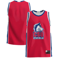 Colorado State Pueblo Thunderwolves Basketball Jersey, Blue Sportswear Jersey Shirt, Sleeveless Athletic Tank Jersey, Casual Gift for Men