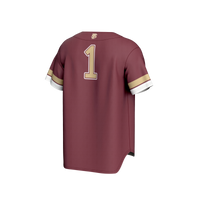 Florida State Seminoles Baseball Jersey, Garnet Fashion Sportswear Jersey Shirt, Lightweight Breathable Athletic Jersey, Casual Gift for Men