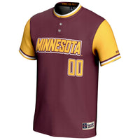 Minnesota Golden Gophers Softball Jersey, Maroon Sportswear Jersey Shirt, Lightweight Breathable Athletic Jersey, Casual Gift for Men