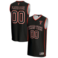 Texas Tech Red Raiders Basketball Jersey, Black Lightweight Sportswear Jersey Shirt, Sleeveless Athletic Tank Jersey, Casual Gift for Men