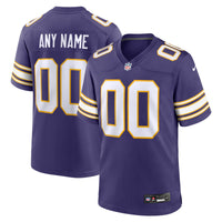 Minnesota Vikings Football Jersey, Purple Game Classic Sportswear Jersey Shirt, Lightweight Breathable Athletic Jersey, Casual Gift for Men
