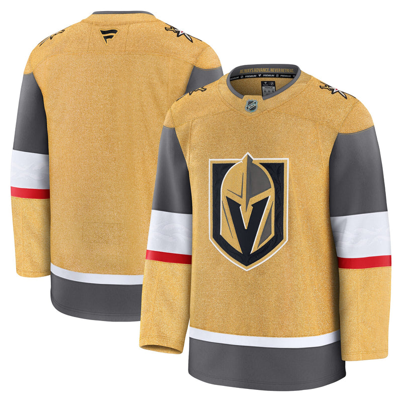 Vegas Golden Knights Hockey Jersey, Gold Sportswear Jersey Shirt, Long Sleeve Hockey Sweater Jersey, Casual Gift for Men, Style 202015741