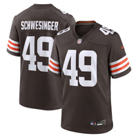Carson Schwesinger Cleveland Browns Football Jersey, Brown Sportswear Jersey Shirt, Lightweight Breathable Athletic Jersey, Casual Gift for Men