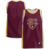Iona University Gaels Basketball Jersey, Maroon Lightweight Sportswear Jersey Shirt, Sleeveless Athletic Tank Jersey, Casual Gift for Men