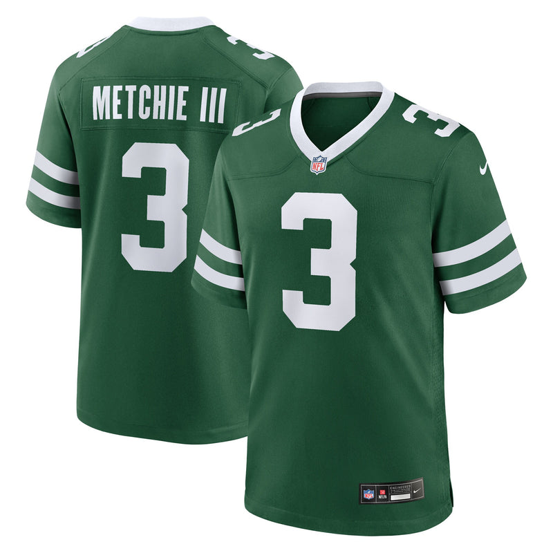 John Metchie III New York Jets Football Jersey, Green Game Sportswear Jersey Shirt, Lightweight Breathable Athletic Jersey, Casual Gift for Men