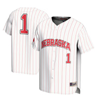 Nebraska Huskers Lightweight Baseball Jersey, White Sportswear Jersey Shirt, Lightweight Breathable Athletic Jersey, Casual Gift for Men