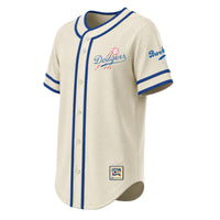 Los Angeles Dodgers Baseball Jersey, Natural Throwback Sportswear Jersey Shirt, Lightweight Breathable Athletic Jersey, Casual Gift for Men