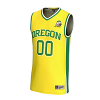 Oregon Ducks Basketball Jersey, Yellow Fashion Lightweight Sportswear Jersey Shirt, Sleeveless Athletic Tank Jersey, Casual Gift for Men