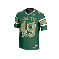 Charlotte 49ers Football Jersey, Green Fashion Lightweight Sportswear Jersey Shirt, Lightweight Breathable Athletic Jersey, Casual Gift for Men