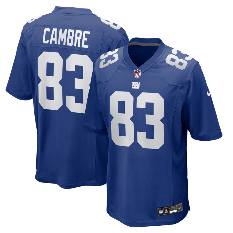 Dalen Cambre New York Giants Football Jersey, Royal Game Sportswear Jersey Shirt, Lightweight Breathable Athletic Jersey, Casual Gift for Men