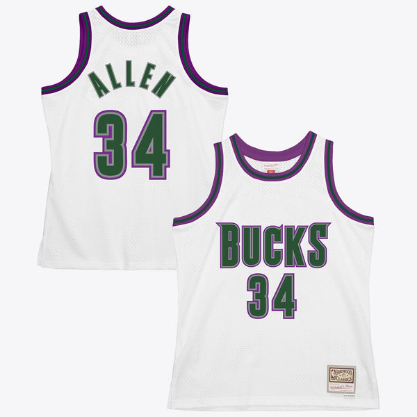 Milwaukee Bucks Ray Allen 1996 Swingman Authentic Jersey - White