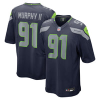 Byron Murphy II Seattle Seahawks Football Jersey, Navy Game Sportswear Jersey Shirt, Lightweight Breathable Athletic Jersey, Casual Gift for Men