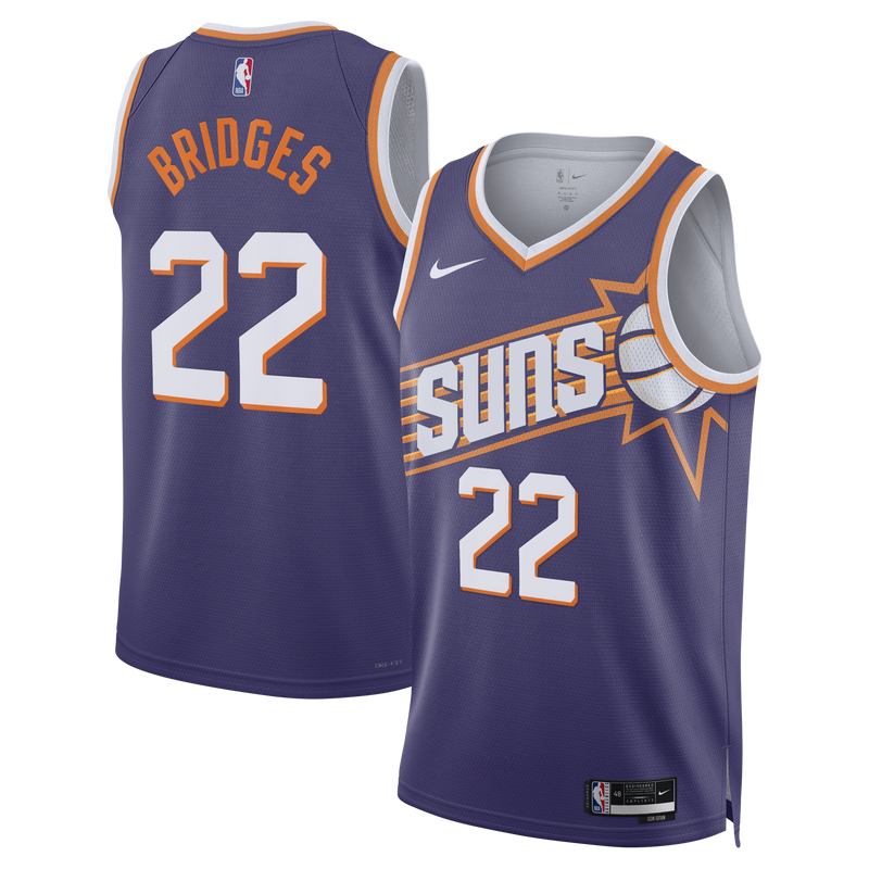 Miles Bridges Phoenix Suns Basketball Jersey, Purple Swingman Sportswear Jersey Shirt, Sleeveless Athletic Tank Jersey, Casual Gift for Men