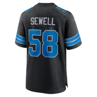Penei Sewell Detroit Lions Football Jersey, Black Game Sportswear Jersey Shirt, Lightweight Breathable Athletic Jersey, Casual Gift for Men