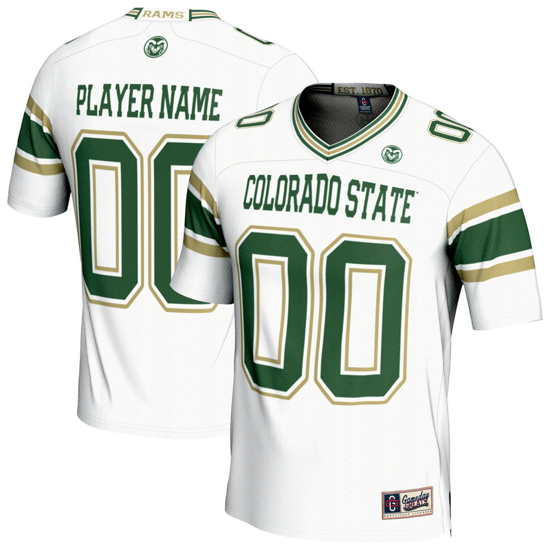 Colorado State Rams Football Jersey, White Fashion Sportswear Jersey Shirt, Lightweight Breathable Athletic Jersey, Casual Gift for Men