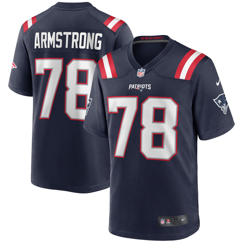 Bruce Armstrong New England Patriots Football Jersey, Navy Sportswear Jersey Shirt, Lightweight Breathable Athletic Jersey, Casual Gift for Men