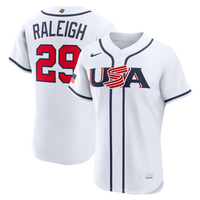 Cal Raleigh USA Baseball Jersey, White Authentic Home Sportswear Jersey Shirt, Lightweight Breathable Athletic Jersey, Casual Gift for Men