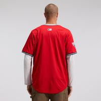 Cleveland Guardians Baseball Jersey, Red Limited Alternate Sportswear Jersey Shirt, Lightweight Breathable Athletic Jersey, Casual Gift for Men