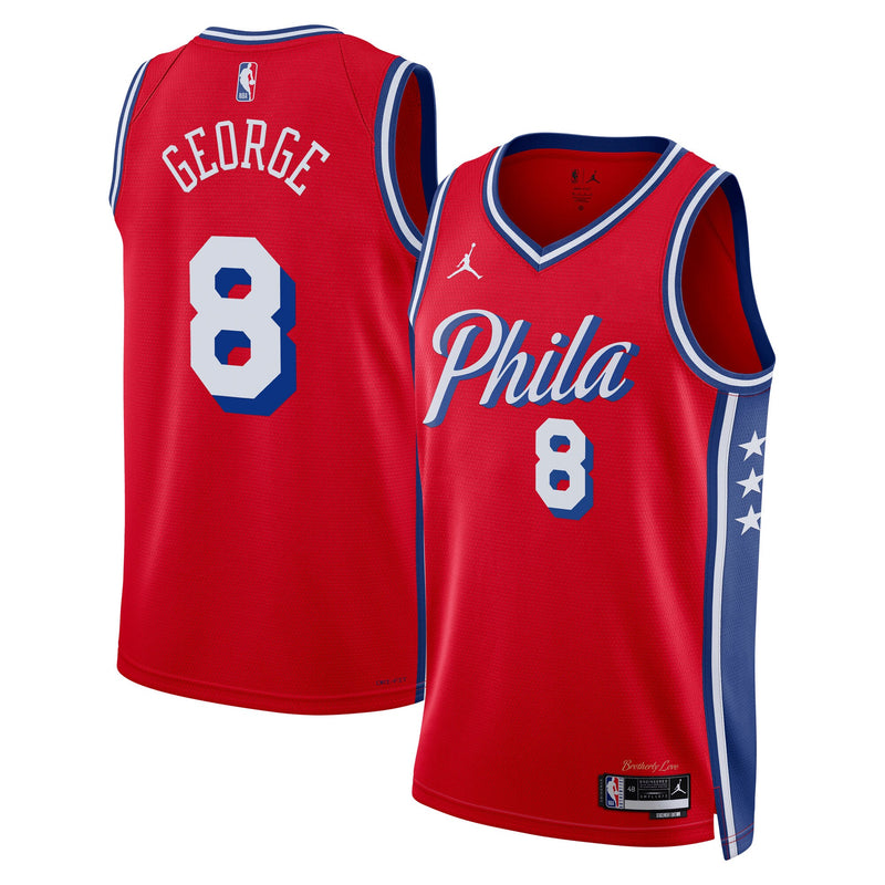 Paul George Philadelphia 76ers Basketball Jersey, Red Swingman Sportswear Jersey Shirt, Sleeveless Athletic Tank Jersey, Casual Gift for Men