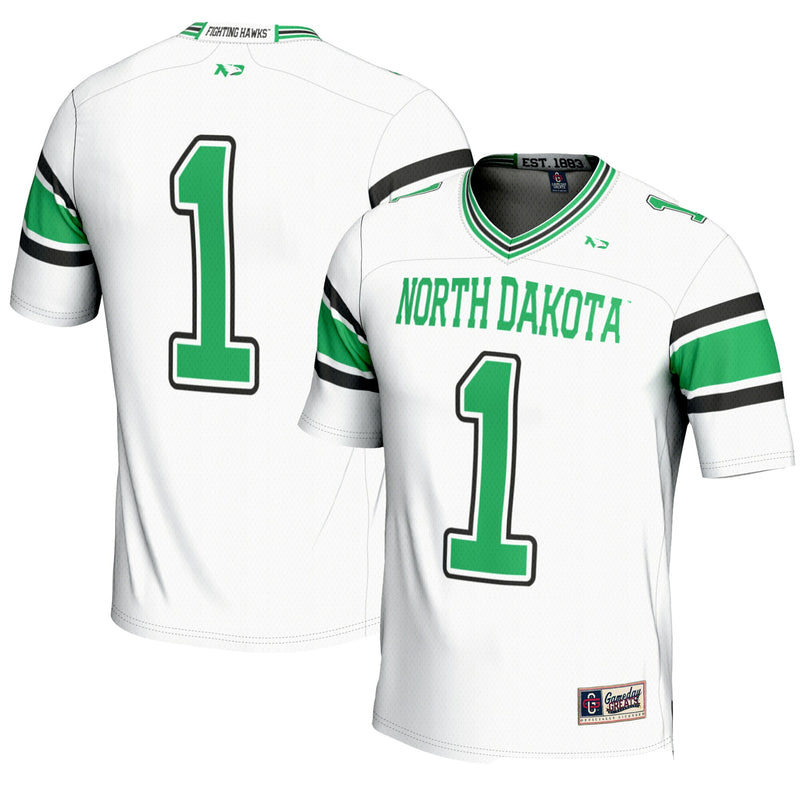 North Dakota Football Jersey, White Sportswear Jersey Shirt, Lightweight Breathable Athletic Jersey, Casual Gift for Men
