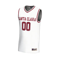 Santa Clara Broncos Basketball Jersey, White Lightweight Sportswear Jersey Shirt, Sleeveless Athletic Tank Jersey, Casual Gift for Men