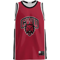 Central Washington Wildcats Basketball Jersey, Crimson Lightweight Sportswear Jersey Shirt, Sleeveless Athletic Tank Jersey, Casual Gift for Men