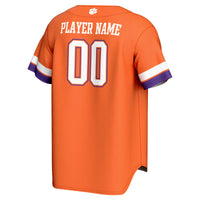 Clemson Tigers Baseball Jersey, Orange Fashion Sportswear Jersey Shirt, Lightweight Breathable Athletic Jersey, Casual Gift for Men