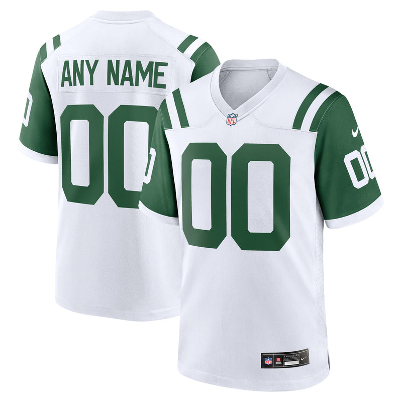 New York Jets Football Jersey, White Replica Alternate Sportswear Jersey Shirt, Lightweight Breathable Athletic Jersey, Casual Gift for Men