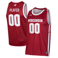 Wisconsin Badgers Basketball Jersey, Red Sportswear Jersey Shirt, Sleeveless Athletic Tank Jersey, Casual Gift for Men
