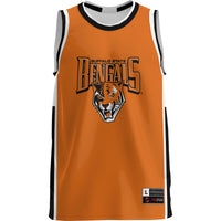Buffalo State Bengals Basketball Jersey, Orange Lightweight Sportswear Jersey Shirt, Sleeveless Athletic Tank Jersey, Casual Gift for Men