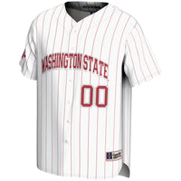 Washington State Cougars Baseball Jersey, White Lightweight Sportswear Jersey Shirt, Lightweight Breathable Athletic Jersey, Casual Gift for Men