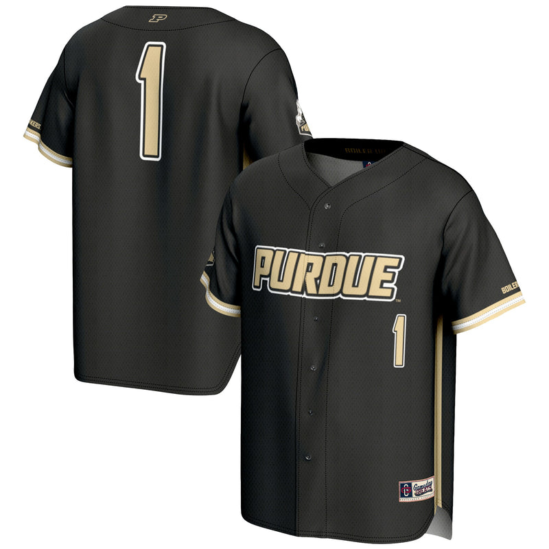 Purdue Boilermakers Baseball Jersey, Gold Lightweight Sportswear Jersey Shirt, Lightweight Breathable Athletic Jersey, Casual Gift for Men