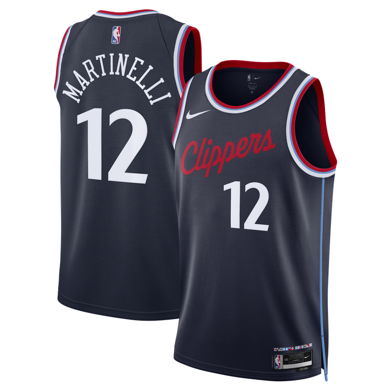 Nick Martinelli Los Angeles Clippers Basketball Jersey, Navy Sportswear Jersey Shirt, Sleeveless Athletic Tank Jersey, Casual Gift for Men