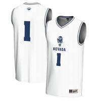 Nevada Wolf Pack Basketball Jersey, White Fashion Lightweight Sportswear Jersey Shirt, Sleeveless Athletic Tank Jersey, Casual Gift for Men