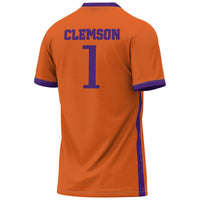 Clemson Tigers Soccer Jersey, Orange Sportswear Jersey Shirt, Lightweight Breathable Athletic Jersey, Casual Gift for Men, Style 202219832