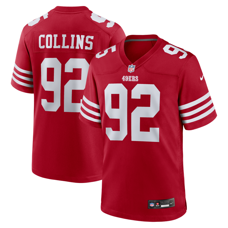 Alfred Collins San Francisco 49ers Football Jersey, Scarlet Sportswear Jersey Shirt, Lightweight Breathable Athletic Jersey, Casual Gift for Men